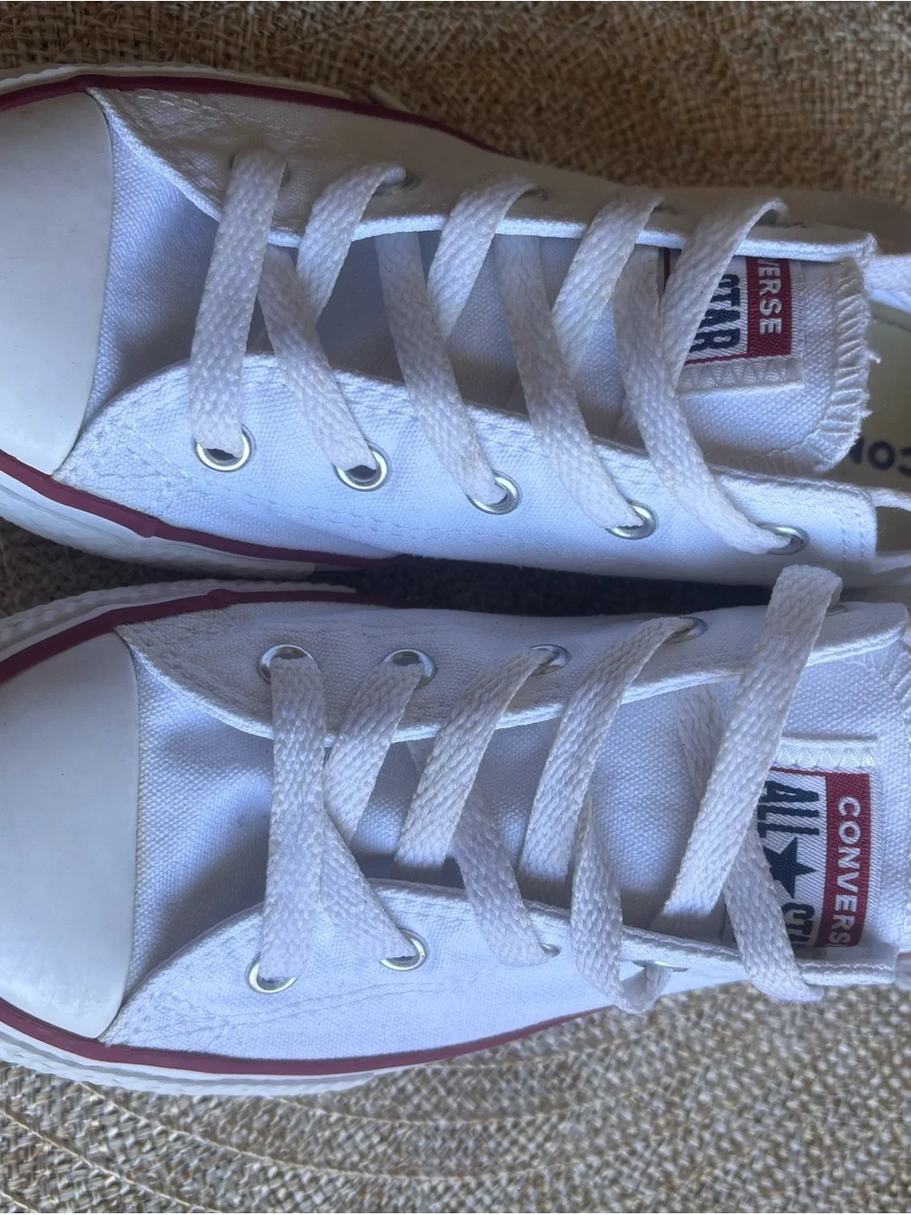 Converse White Low-Top Canvas Sneakers